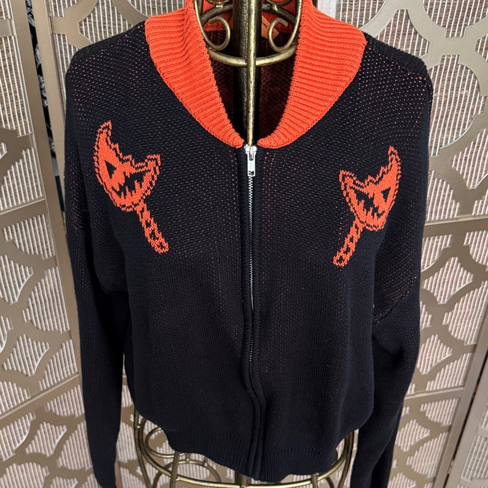 Black and Orange Halloween Sweater
